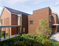 Impressie nieuwbouw Dunninghe zij aanzicht