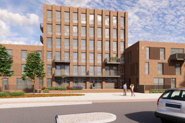 Vooraanzicht appartementen Eendrachtstraat Meppel